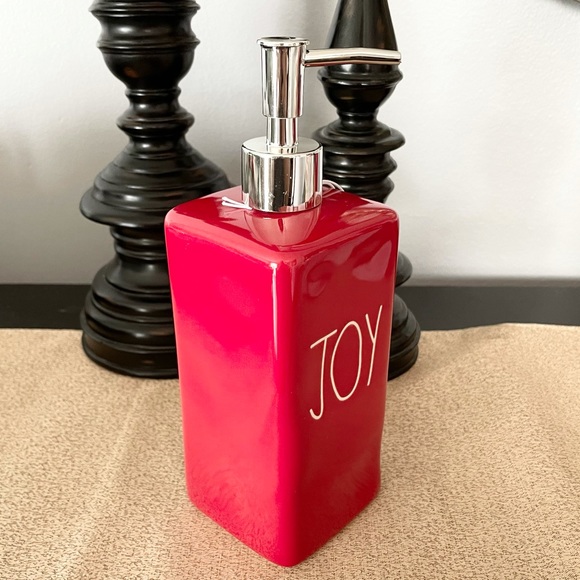 🆕Rae Dunn JOY Ceramic Soap Pump Dispenser - Picture 2 of 2